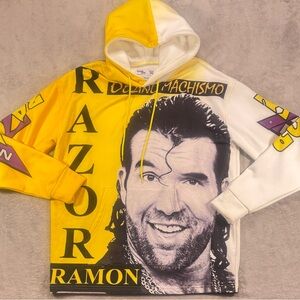 Rare Chalk Line WWE AOP Razor Ramon Oozing Machismo Hoodie Size Large 🔥
